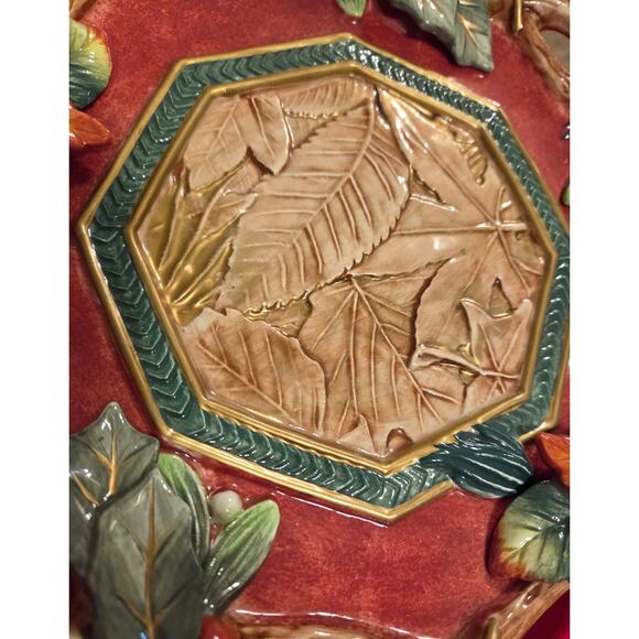 Fitz and Floyd Classics Christmas Lodge Collection Canape or Decorative Plate - Picture 4 of 5